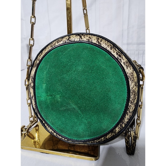 GUCCI GG Supreme Monogram Patchwork Cat Round Shoulder Bag Beige/Brown - Picture 10 of 16